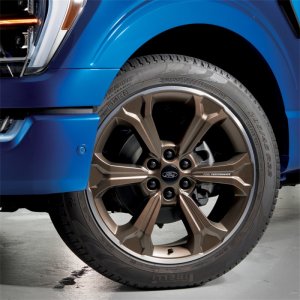 Ford F-150 Wheel Kit - Ford Racing - 22in, Set Of 4, Offset 44mm, w/Center Caps - Sinister Bronze - `15-`23